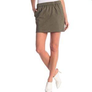 Frame denim pull on cow suede mini skirt NWT large